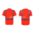 2015 camiseta reflectante de alta visibilidad con visera de seguridad con EN ISO 20471 CLASE 3